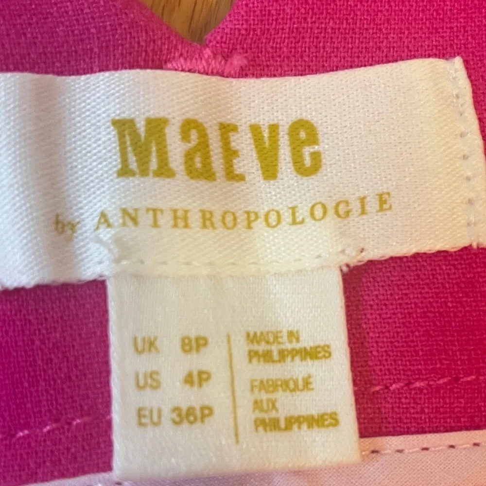 Anthropologie Pink Wide-Leg Pants